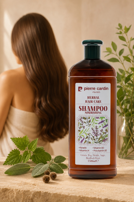 Pierre Cardin Herbal Yağlı Şaçlar için Bitkisel Şampuan 750 ML