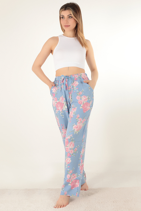 Miorre Çiçek Desenli Kadın Pijama Altı