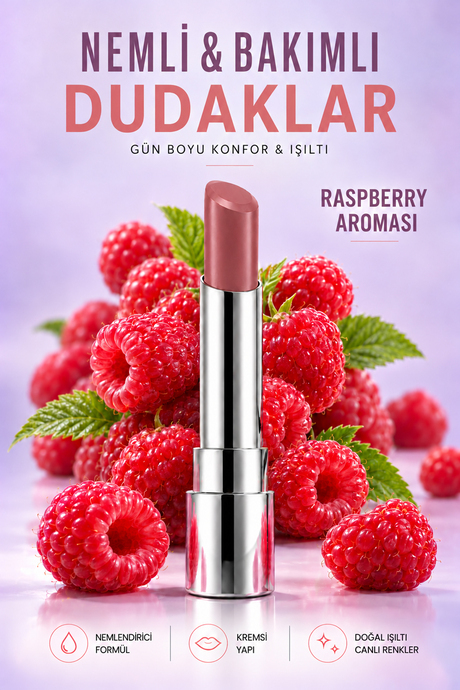 Pierre Cardin Sheer Glow Lipstick - Parlak Bitişli Nemlendirici Ruj -  Delight - 020