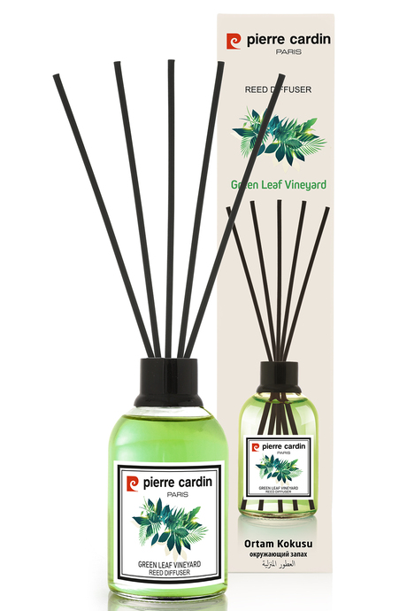 Pierre Cardin Reed Diffuser 110 ml -  Green Leaf Vineyard – Yeşil Yaprak Bağları Oda Kokusu