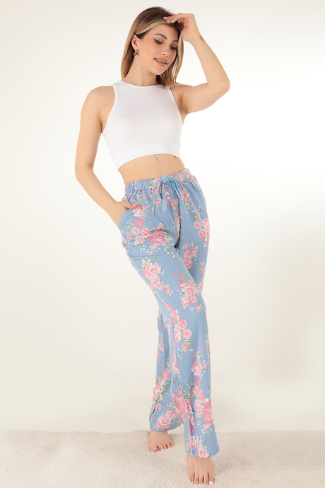 Miorre Çiçek Desenli Kadın Pijama Altı