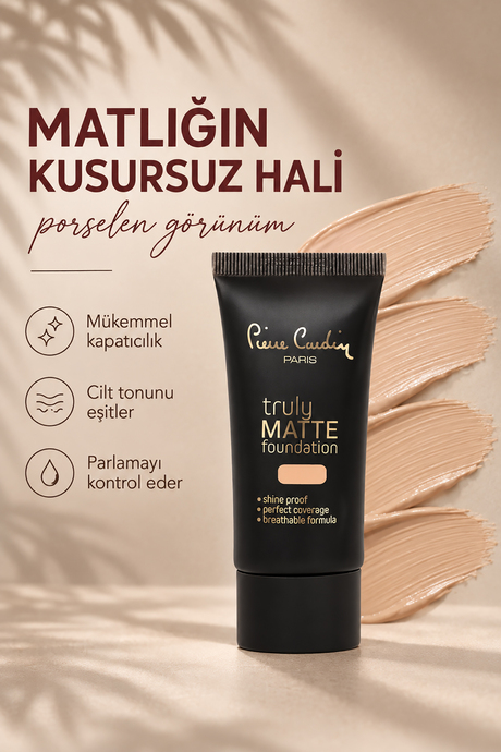 Pierre Cardin Truly Matte Foundation - Medium Beıge