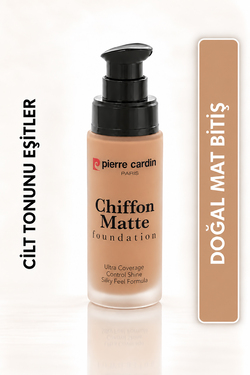 Pierre Cardin Chiffon Touch Mat Görünüm Veren Fondöten-Classic Beige-717