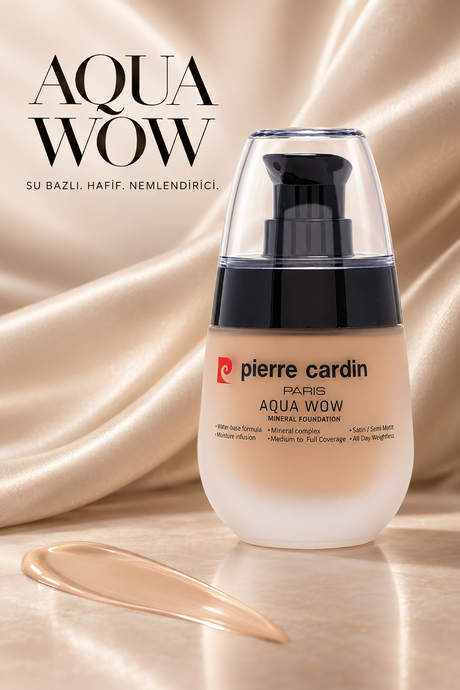 Pierre Cardin Aqua Wow Mineralli Su Bazlı Fondöten Tan Skin with Beige Warm