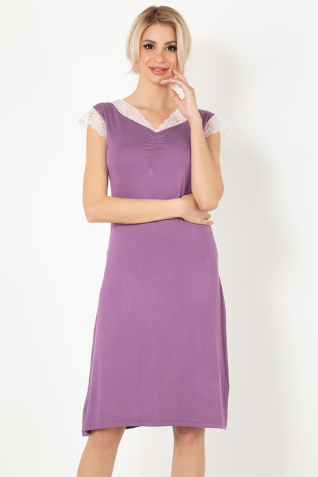 Miorre Dantel Detaylı Penye Gecelik