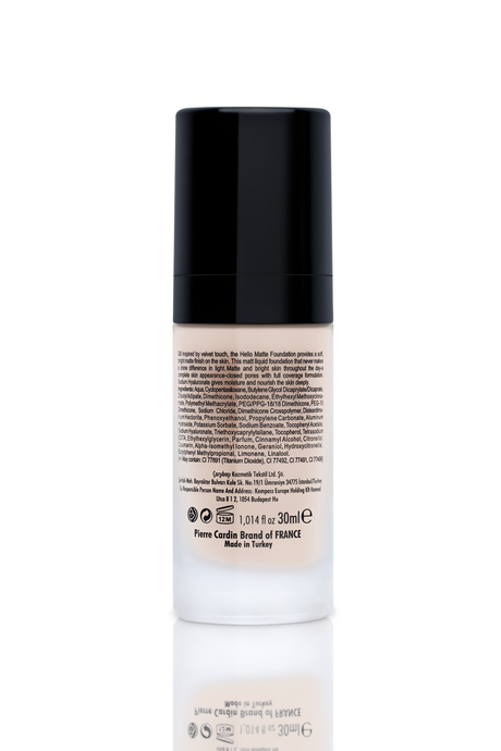 Pierre Cardin HelloMatte Foundation - Porcelain - 30 ML
