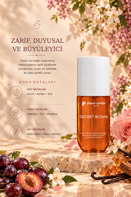 Pierre Cardin Saç ve Vücut Mist - 110 ml - Secret Bomb (Hair & Body Mist)