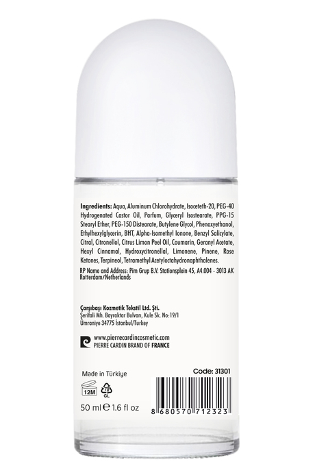 Pierre Cardin Roll-on Kadın Deodorant Ter Kokusu Önleyici Leke Bırakmayan 48 Saat Anti-perspirant Koruma – Rythm of Life Hayatın Ritmi 50 ml