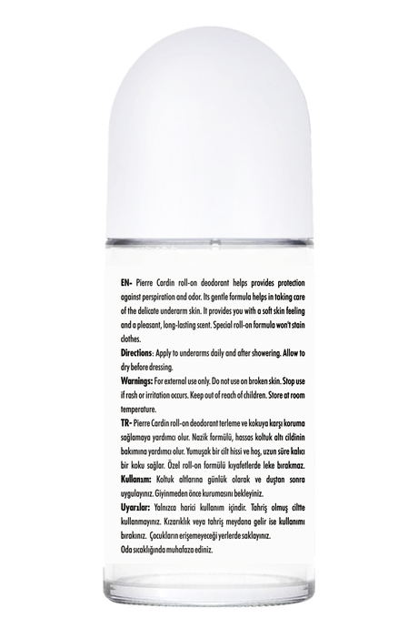 Pierre Cardin Roll-on Kadın Deodorant Ter Kokusu Önleyici Leke Bırakmayan 48 Saat Anti-perspirant Koruma – White Silky Beyaz İpeksi 50 ml