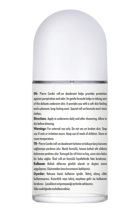 Pierre Cardin Roll-on Kadın Deodorant Ter Kokusu Önleyici Leke Bırakmayan 48 Saat Anti-perspirant Koruma - Floral Grace Çiçeksi Zarafetin Gücü 50 ml