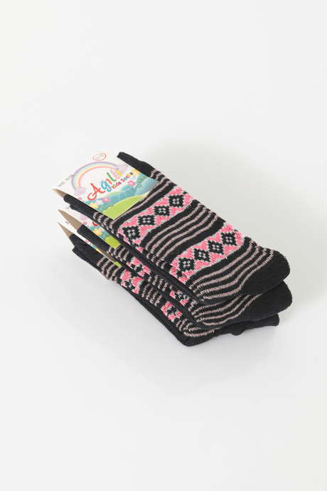 12 Çift Kız Çocuk Kalın Kışlık Pamuklu Çorap