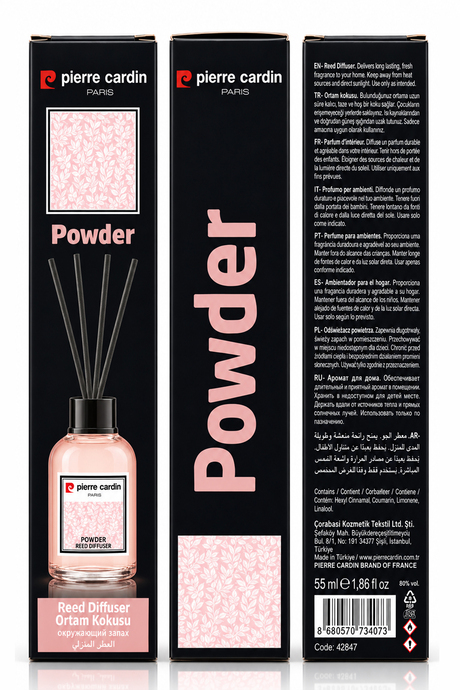 Pierre Cardin Reed Diffuser 55 ml - Powder - Oda Kokusu