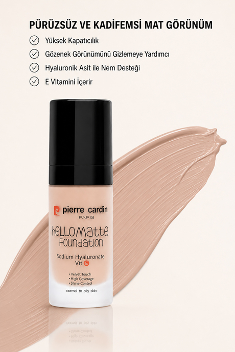 Pierre Cardin HelloMatte Foundation - Beige - 30 ML