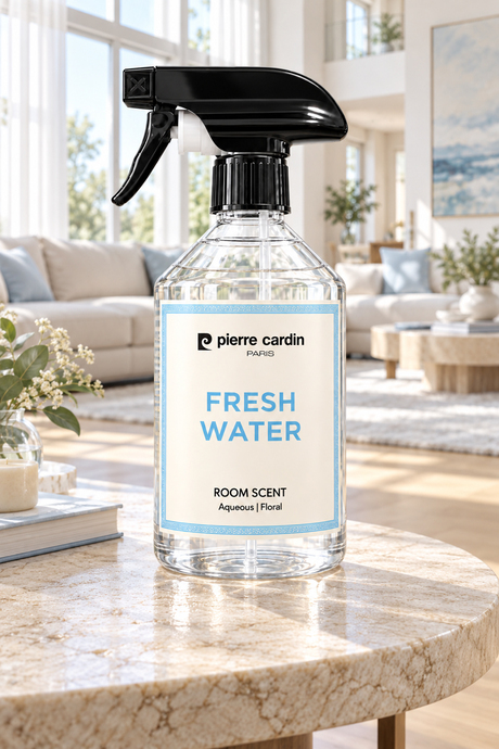 Pierre Cardin Room & Laundry Scent Spray Fresh Water 500 ml - Ferah & Temiz Koku Oda ve Çamaşır Kokusu Spreyi