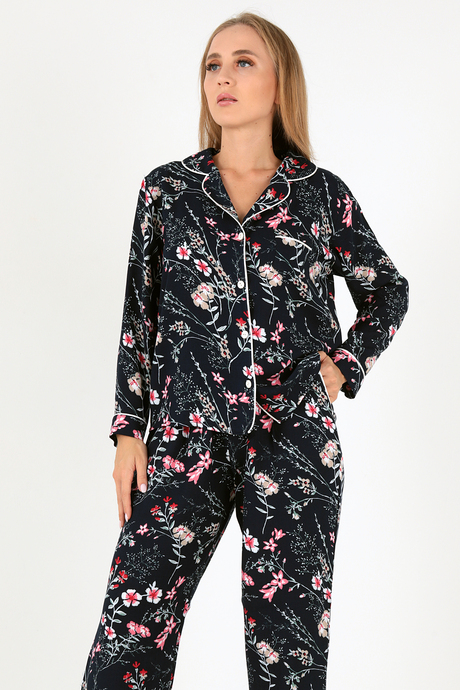 DoReMi Flower Garden Uzun Kollu Kadın Pijama Takım