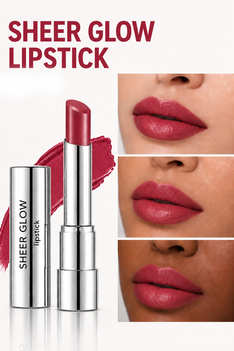 Pierre Cardin Sheer Glow Lipstick - Parlak Bitişli Nemlendirici Ruj - Fall in Love - 012