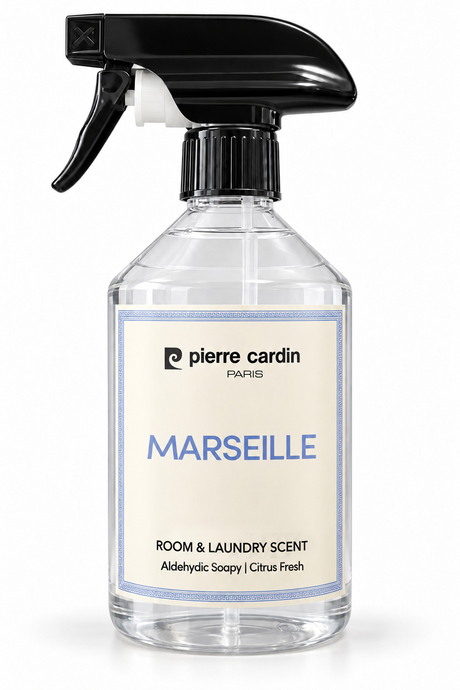 Pierre Cardin Room & Laundry Scent Spray Marseille 500 ml - Beyaz Sabun Ferahlığı Oda ve Çamaşır Kokusu Spreyi