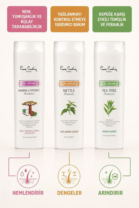 Pierre Cardin Aura Botanica Çay Ağacı Özlü Şampuan 360 ML