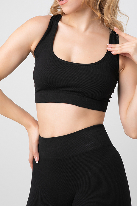 DoReMi Seamless Fitilli Çapraz Kalın Askılı Spor Sütyen