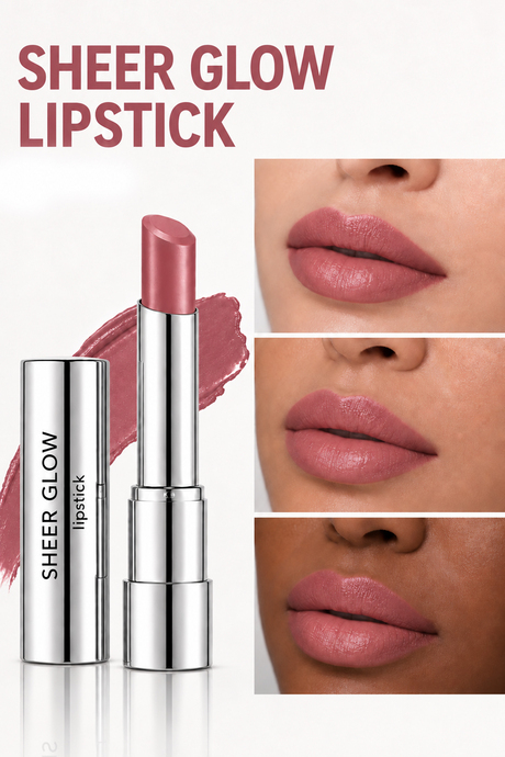 Pierre Cardin Sheer Glow Lipstick - Parlak Bitişli Nemlendirici Ruj - Desire - 020