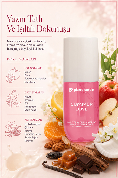 Pierre Cardin Saç ve Vücut Mist - 110 ml - Summer Love (Hair & Body Mist)