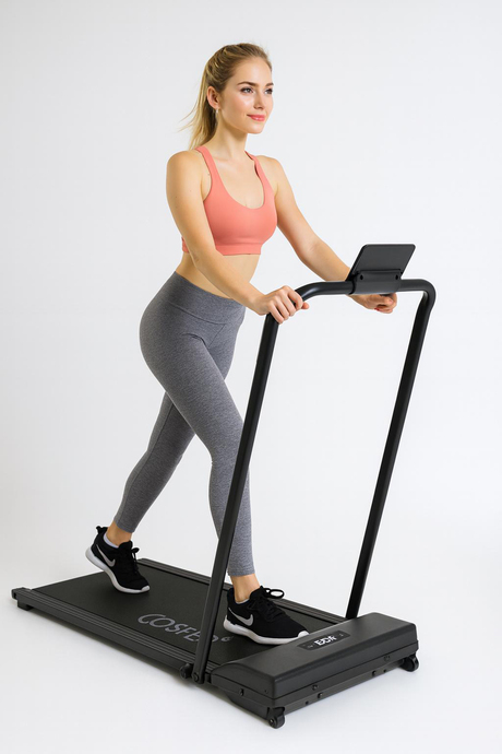 Cosfer Güçlü 2 Hp Yürüyüş ve Koşu Bandı – Katlanabilen – 130 Kg Taşıma Kapasiteli – 1-12 Km Hız – Kumandalı