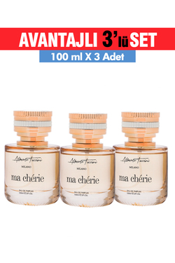 3'lü Set Alberto Taccini Ma Chérie Kadın Parfümü - 100 ml