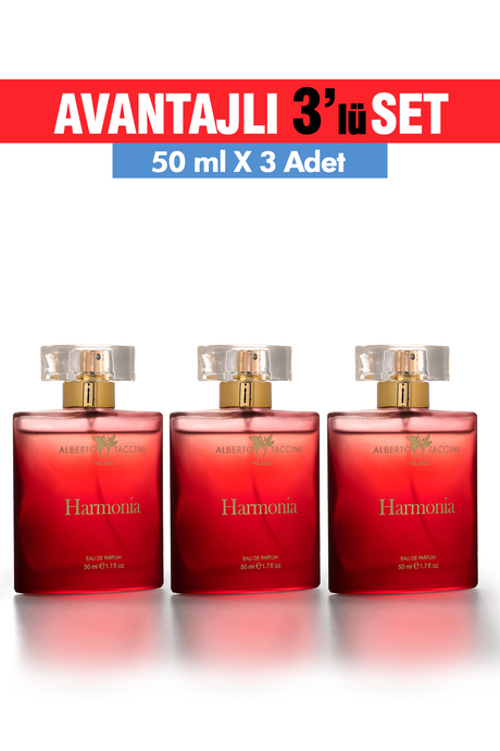 3'Lü Set Alberto Taccini  Harmonia Kadın Parfümü  50 ml