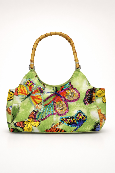 DoReMi Renkli Kelebek Nakışlı Çanta