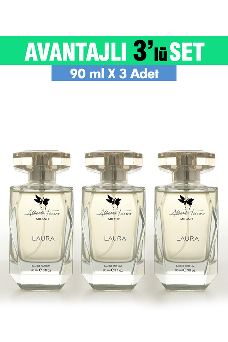 3'Lü Set Alberto Taccini  Laura Kadın Parfümü - 90 ml