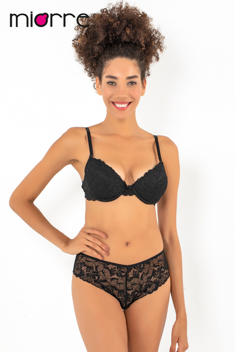 Miorre Push-Up Dolgulu Dantel Sütyen Takım