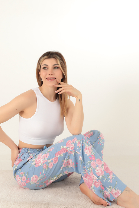 Miorre Çiçek Desenli Kadın Pijama Altı
