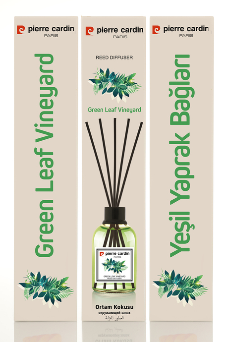 Pierre Cardin Reed Diffuser 110 ml -  Green Leaf Vineyard – Yeşil Yaprak Bağları Oda Kokusu