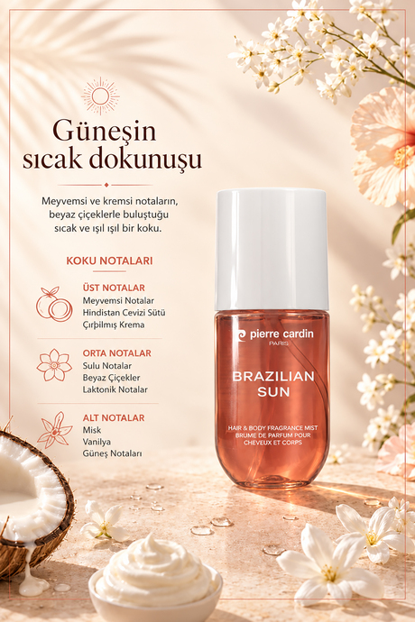 Pierre Cardin Saç ve Vücut Mist - 110 ml - Brazilian Sun (Hair & Body Mist)