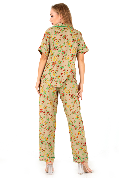 DoReMi Floral Kısa Kollu Kadın Pijama Takım