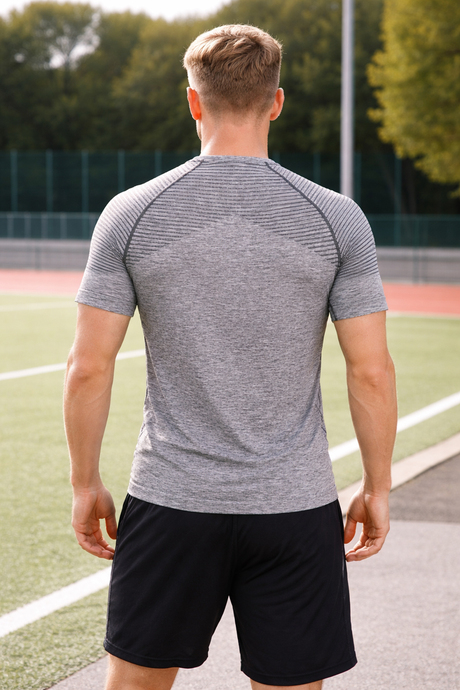 MioFit Erkek Active Melange Kısa Kollu Dikişsiz Spor Tişört