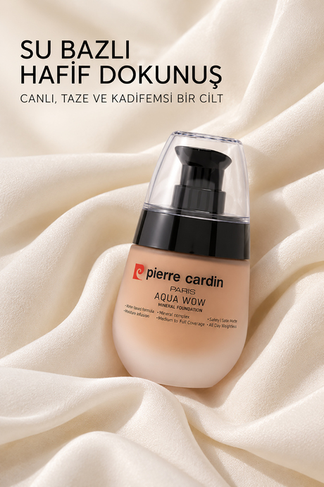 Pierre Cardin Aqua Wow Mineralli Su Bazlı Fondöten Rose Skin with Neutral Beige