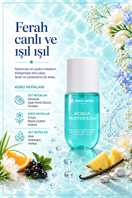 Pierre Cardin Saç ve Vücut Mist - 110 ml - Acqua Misteriosa (Hair & Body Mist)
