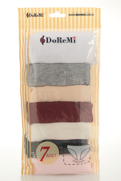 DoReMi Desenli Daily Fit 7'li Günlük Rahat Kalıp Kadın Külot