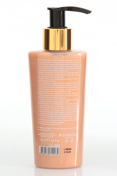 Pierre Cardin Body Illuminator With Golden Glitter-Altın Işıltılı  Vücut Aydınlatıcı-125ml
