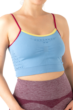 Gigotto Seamless Dikişsiz Dantel Detaylı Blue Büstiyer