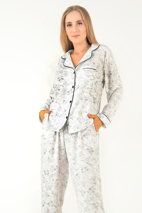 DoReMi Sweat Floral Uzun Kollu Kadın Pijama Takım