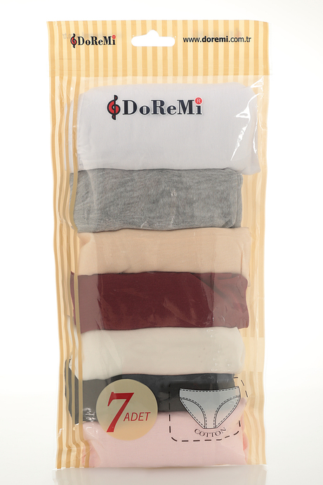 DoReMi Desenli Daily Fit 7'li Günlük Rahat Kalıp Kadın Külot