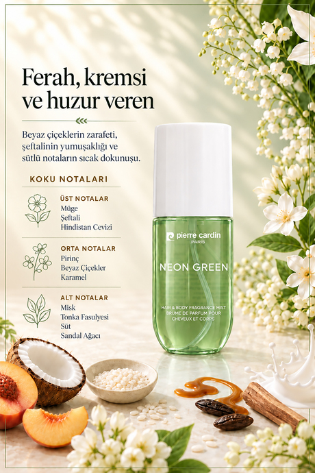 Pierre Cardin Saç ve Vücut Mist - 110 ml - Neon Green (Hair & Body Mist)