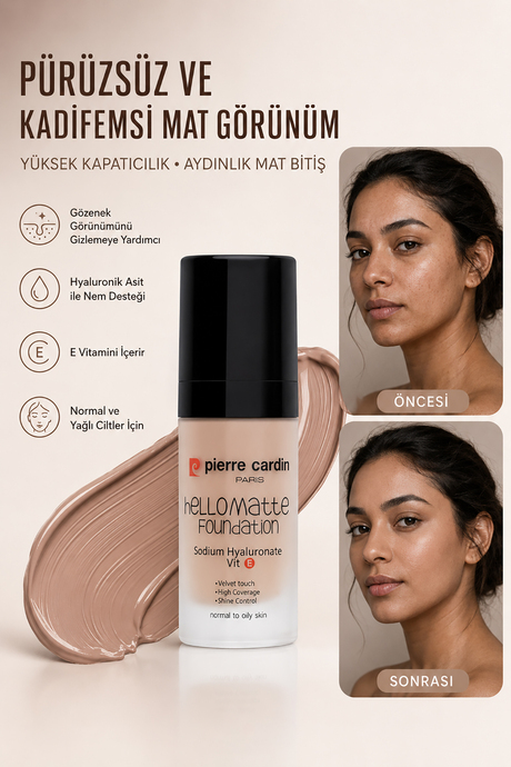 Pierre Cardin HelloMatte Foundation - Tawny Beige - 30 ML