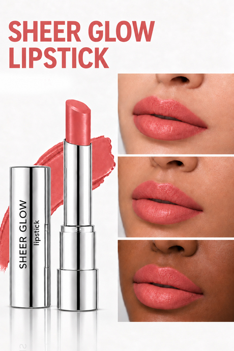 Pierre Cardin Sheer Glow Lipstick - Parlak Bitişli Nemlendirici Ruj - Tulip - 010