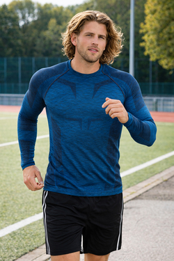 MioFit Erkek Active Sportive Uzun Kollu Dikişsiz Spor Tişört