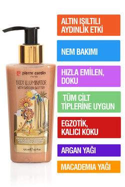 Pierre Cardin Body Illuminator With Golden Glitter-Altın Işıltılı  Vücut Aydınlatıcı-125ml Pierre Cardin Body Illuminator With Golden Glitter-Altın Işıltılı  Vücut Aydınlatıcı-125ml