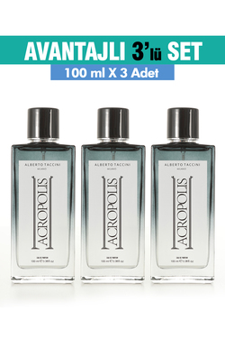3'Lü Set Alberto Taccini  ACROPOLIS Erkek Parfümü - 100 ml
