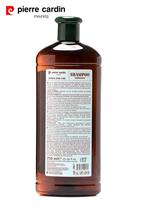 Pierre Cardin Herbal Yağlı Şaçlar için Bitkisel Şampuan 750 ML